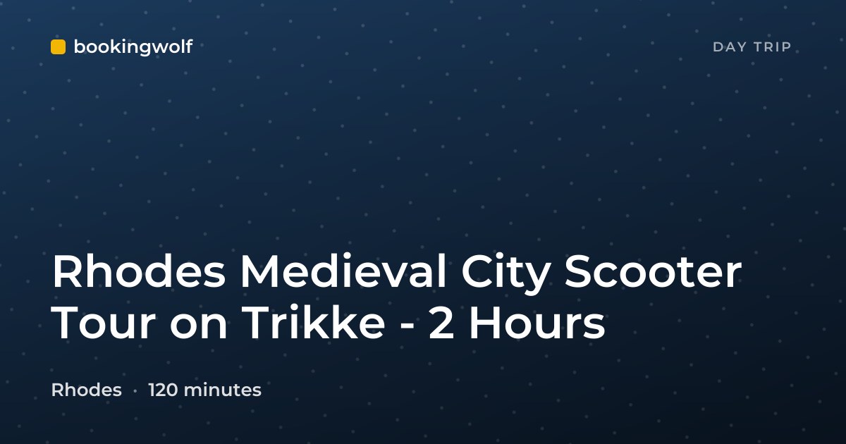 Rhodes Medieval City Scooter Tour on Trikke - 2 Hours