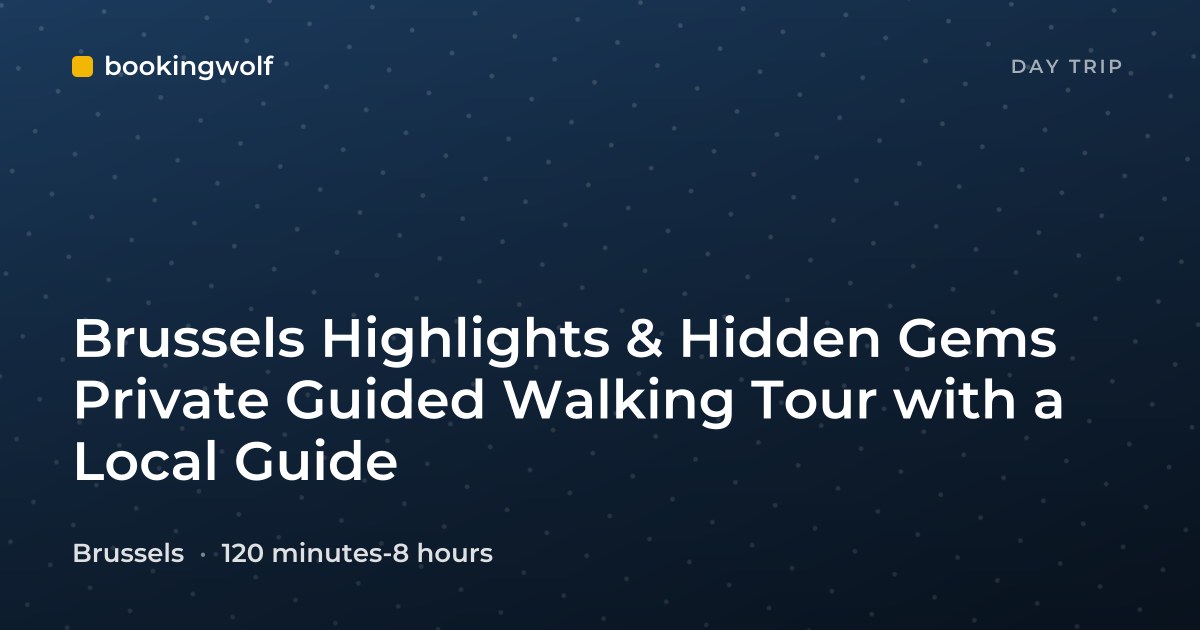 Brussels Highlights & Hidden Gems Private Guided Walking Tour with a Local Guide