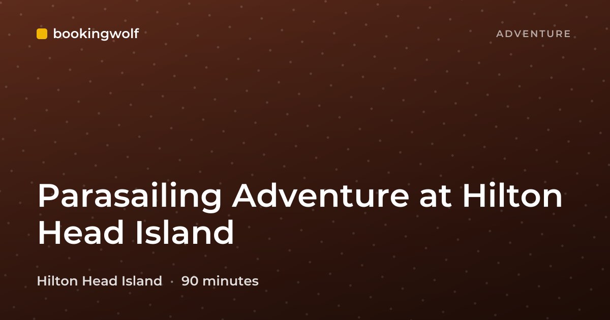 Parasailing Adventure at Hilton Head Island