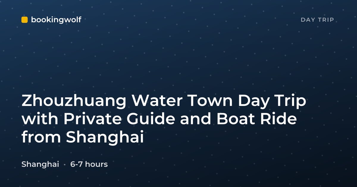 Zhouzhuang Water Town Day Trip with Private Guide and Boat Ride from Shanghai