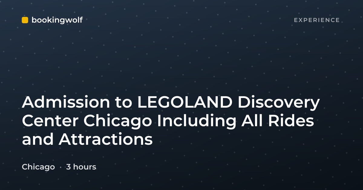 Admission to LEGOLAND Discovery Center Chicago Including All Rides and Attractions