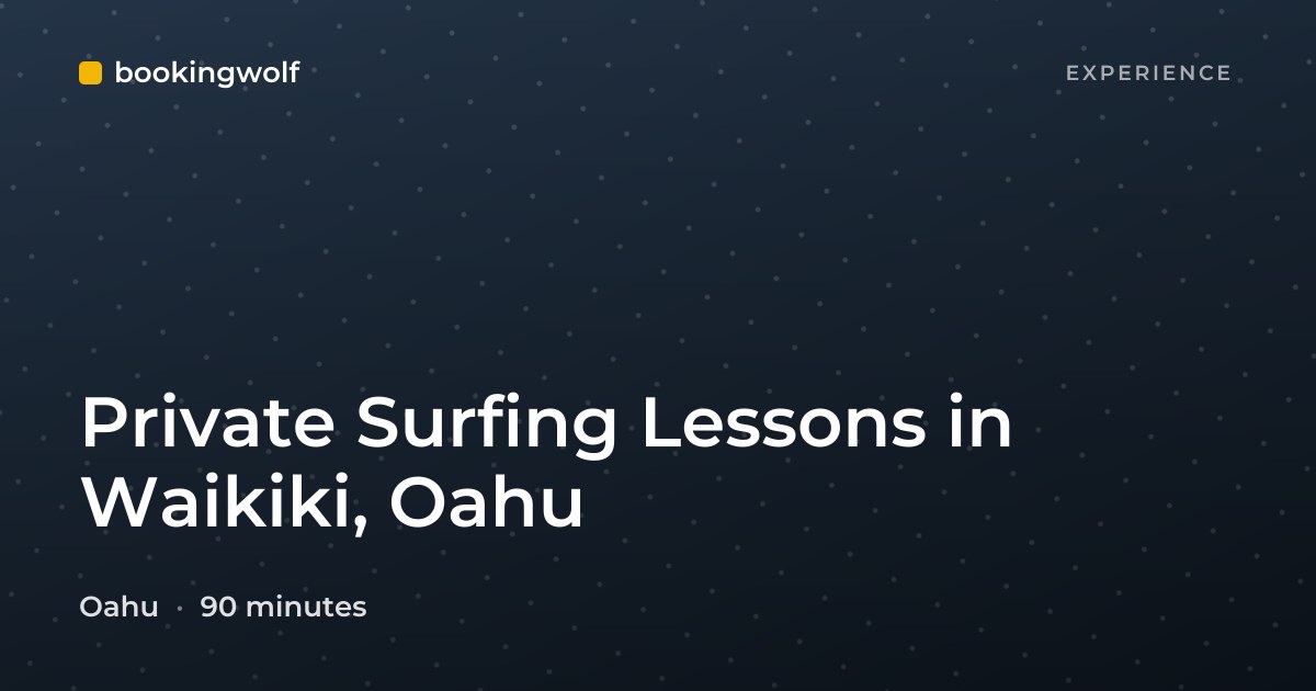 Private Surfing Lessons in Waikiki, Oahu