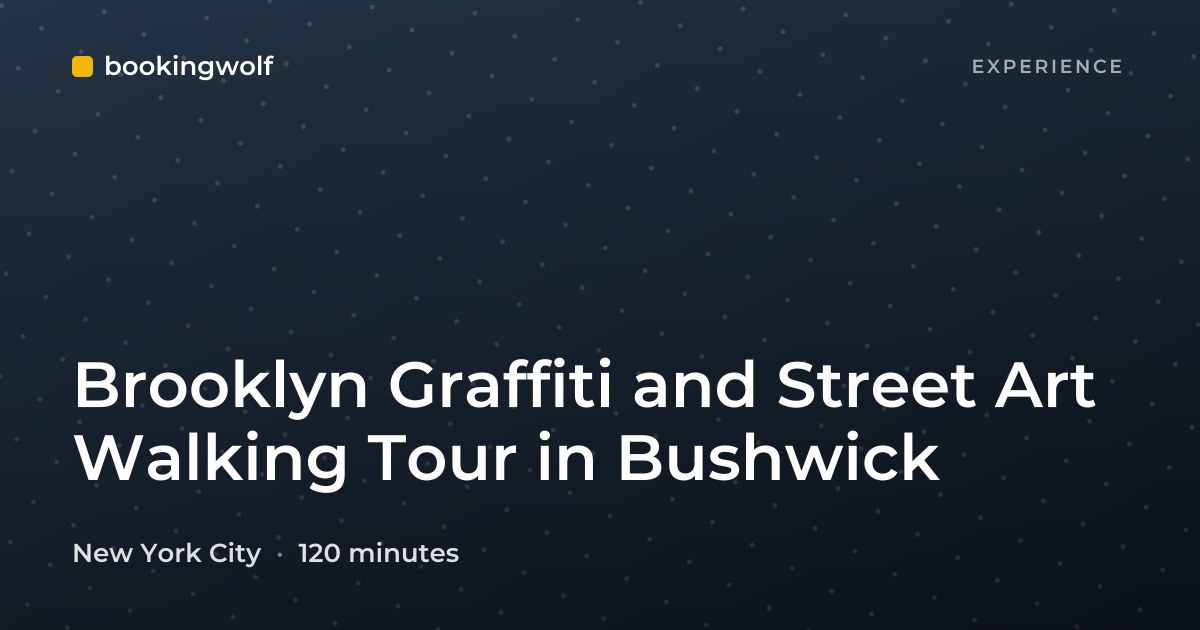 Brooklyn Graffiti and Street Art Walking Tour in Bushwick