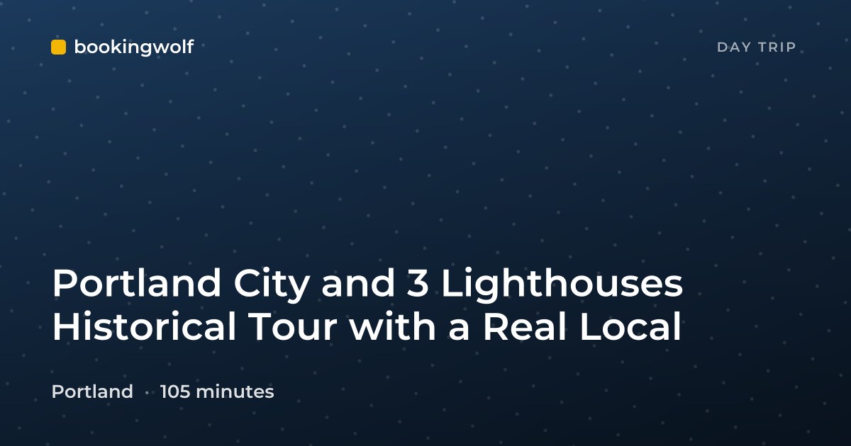 Portland City and 3 Lighthouses Historical Tour with a Real Local