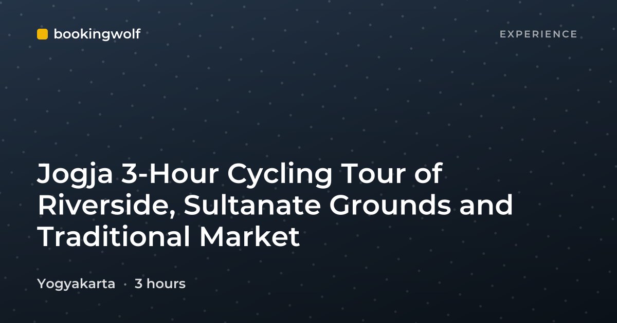 Jogja 3-Hour Cycling Tour of Riverside, Sultanate Grounds and Traditional Market