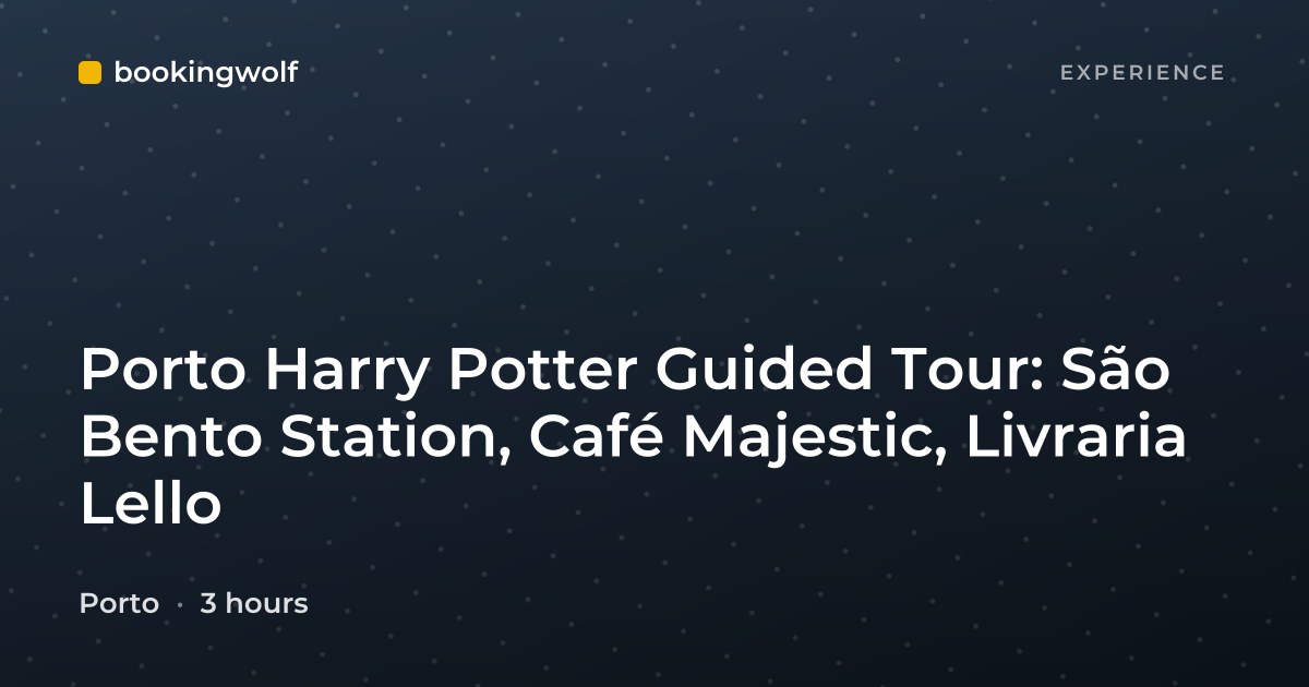Porto Harry Potter Guided Tour: São Bento Station, Café Majestic, Livraria Lello