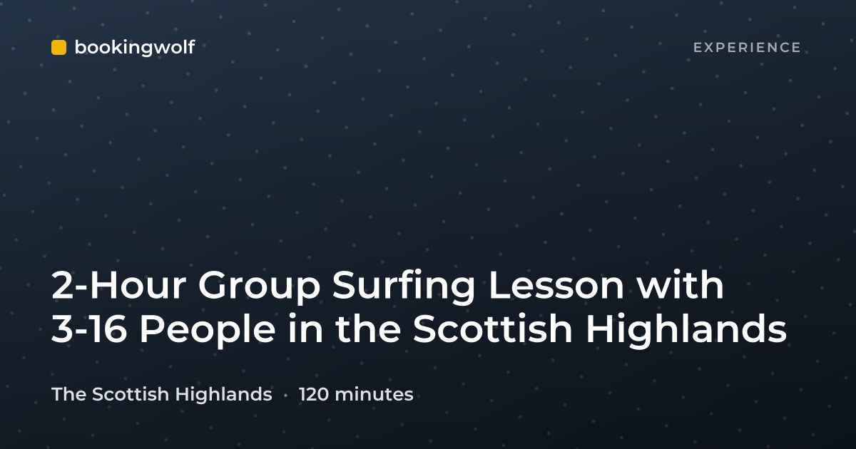 2-Hour Group Surfing Lesson with 3-16 People in the Scottish Highlands
