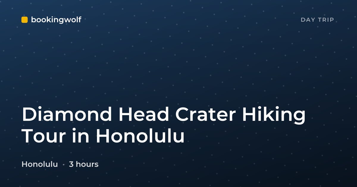 Diamond Head Crater Hiking Tour in Honolulu