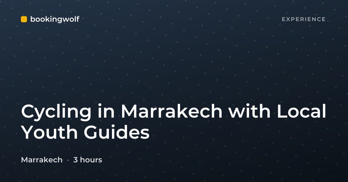 Cycling in Marrakech with Local Youth Guides
