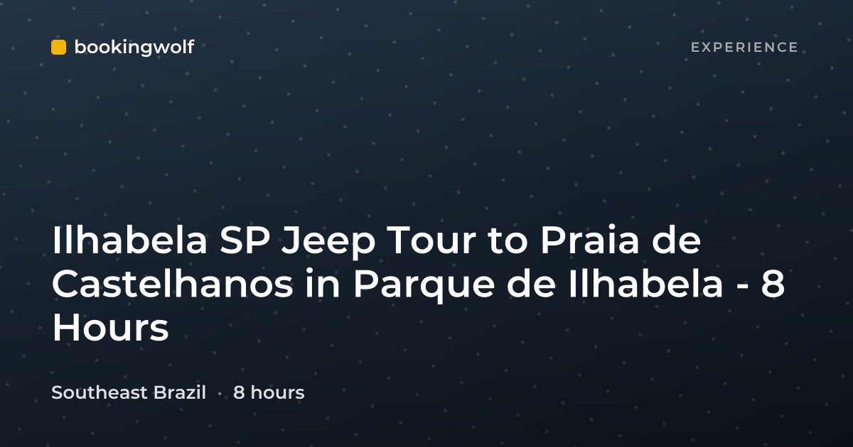 Ilhabela SP Jeep Tour to Praia de Castelhanos in Parque de Ilhabela - 8 Hours
