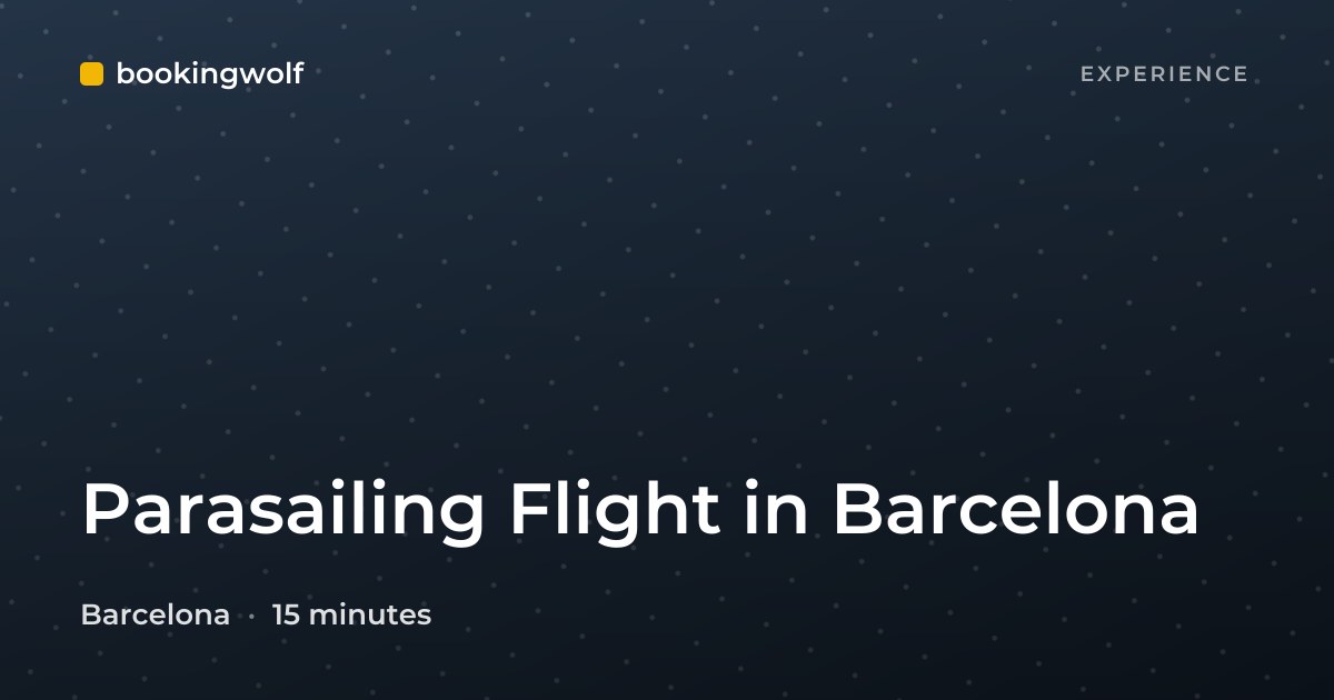 Parasailing Flight in Barcelona