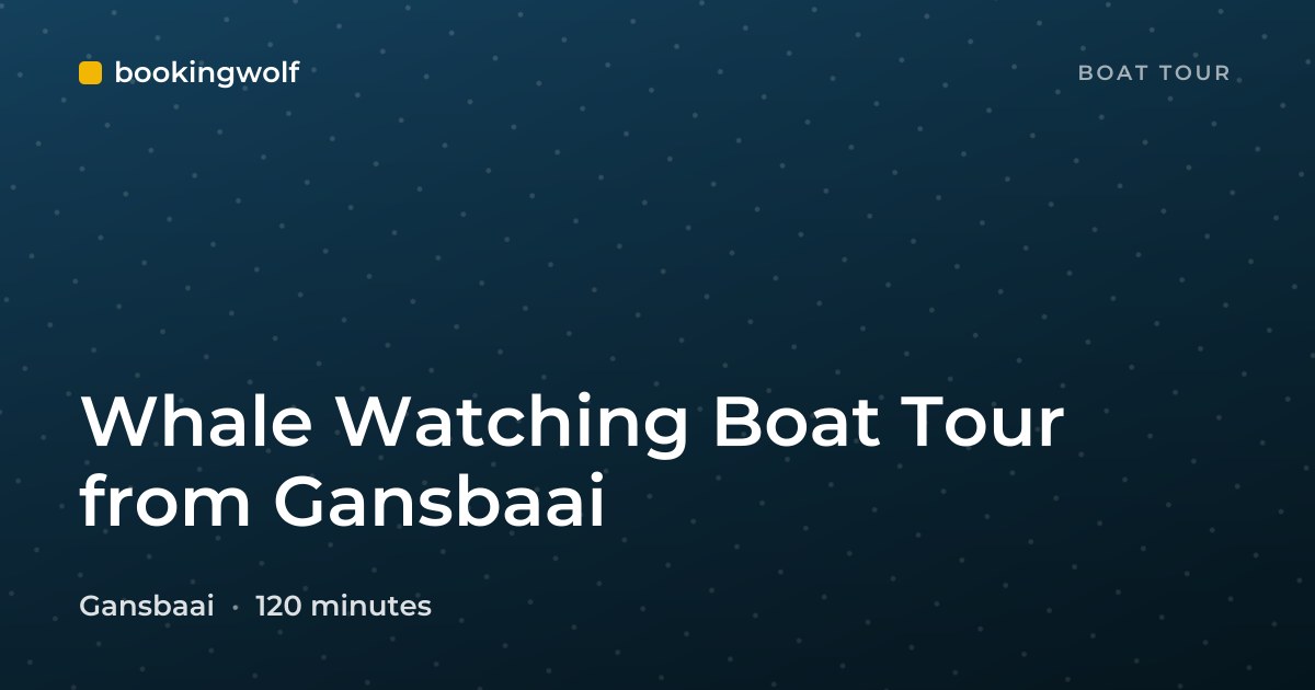 Whale Watching Boat Tour from Gansbaai