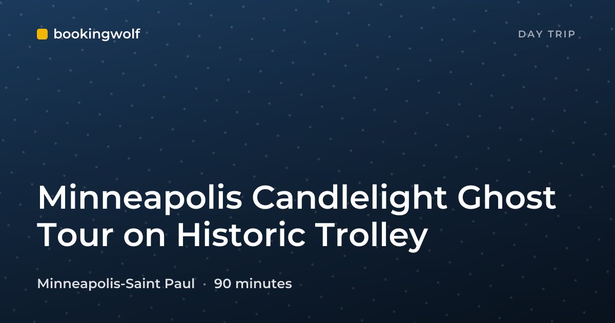 Minneapolis Candlelight Ghost Tour on Historic Trolley