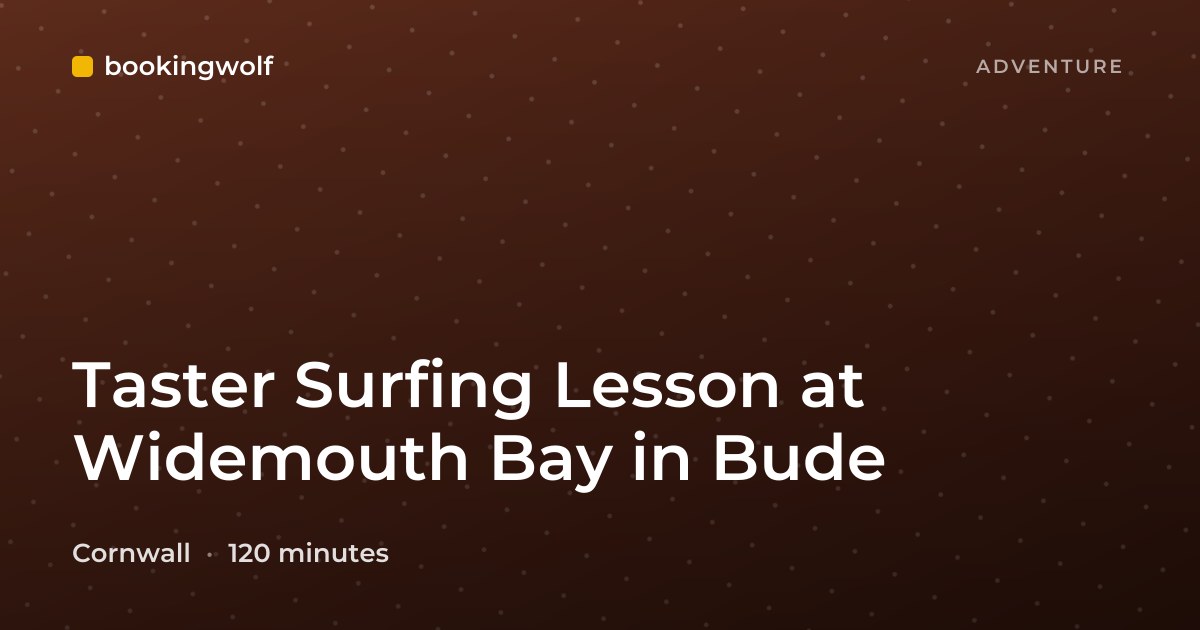 Taster Surfing Lesson at Widemouth Bay in Bude