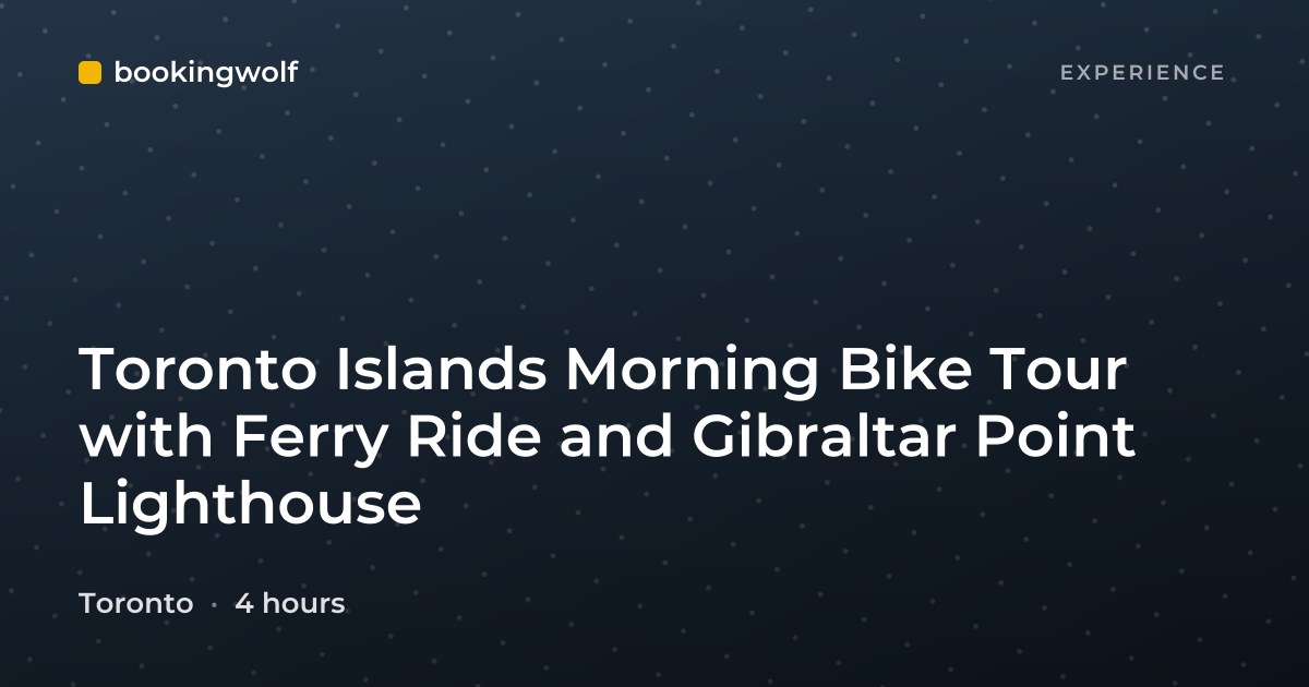 Toronto Islands Morning Bike Tour with Ferry Ride and Gibraltar Point Lighthouse