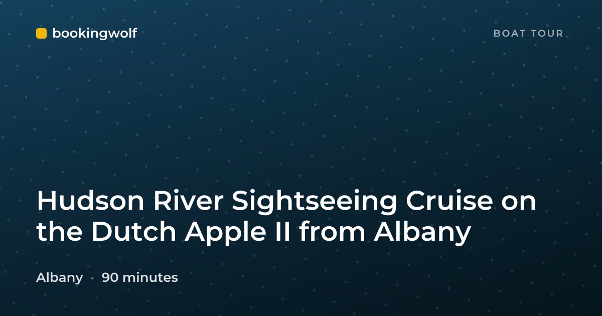 Hudson River Sightseeing Cruise on the Dutch Apple II from Albany