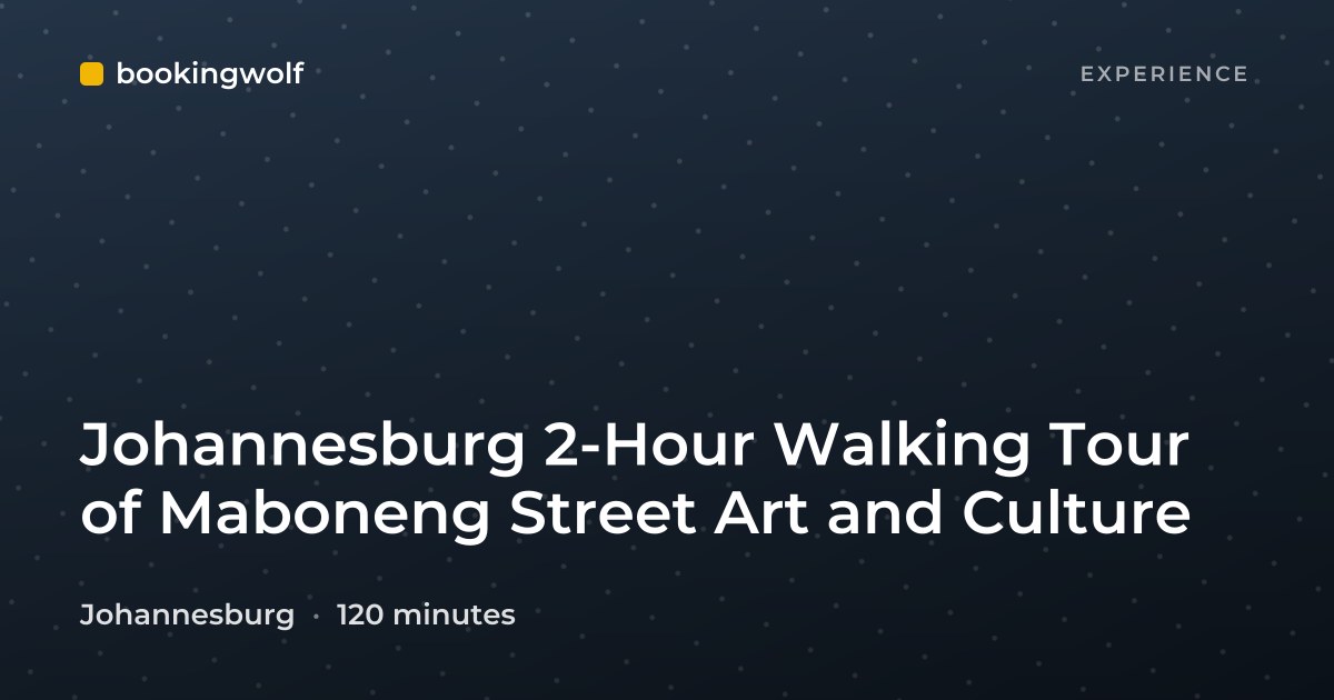 Johannesburg 2-Hour Walking Tour of Maboneng Street Art and Culture