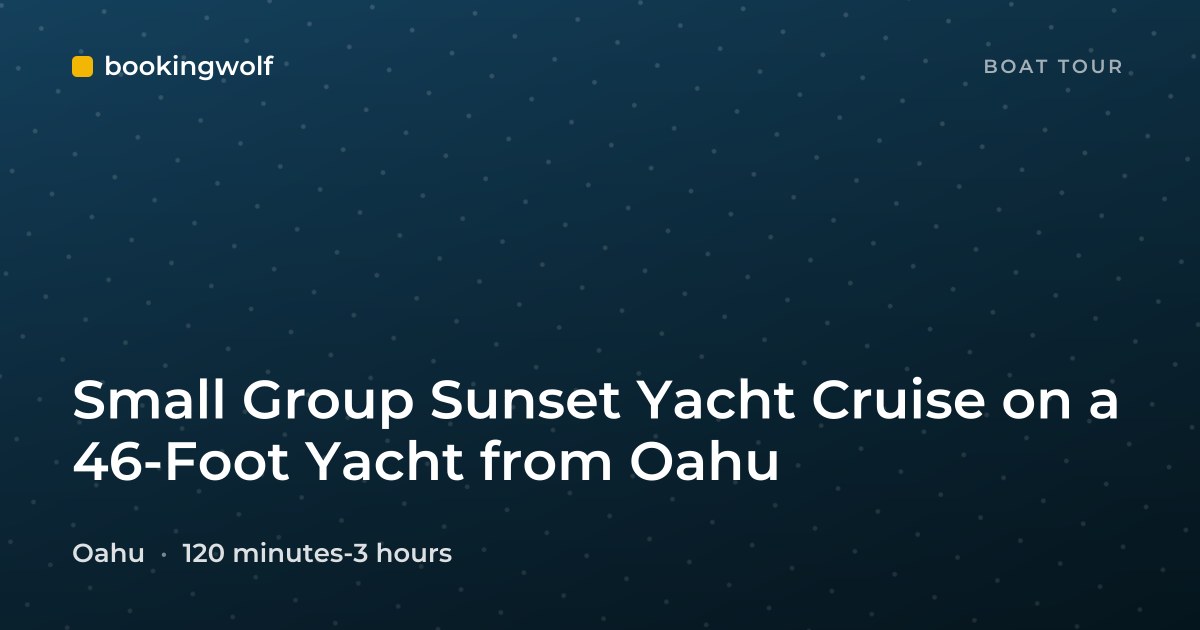Small Group Sunset Yacht Cruise on a 46-Foot Yacht from Oahu