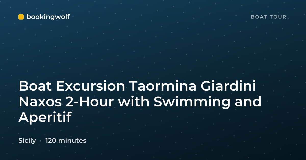 Boat Excursion Taormina Giardini Naxos 2-Hour with Swimming and Aperitif