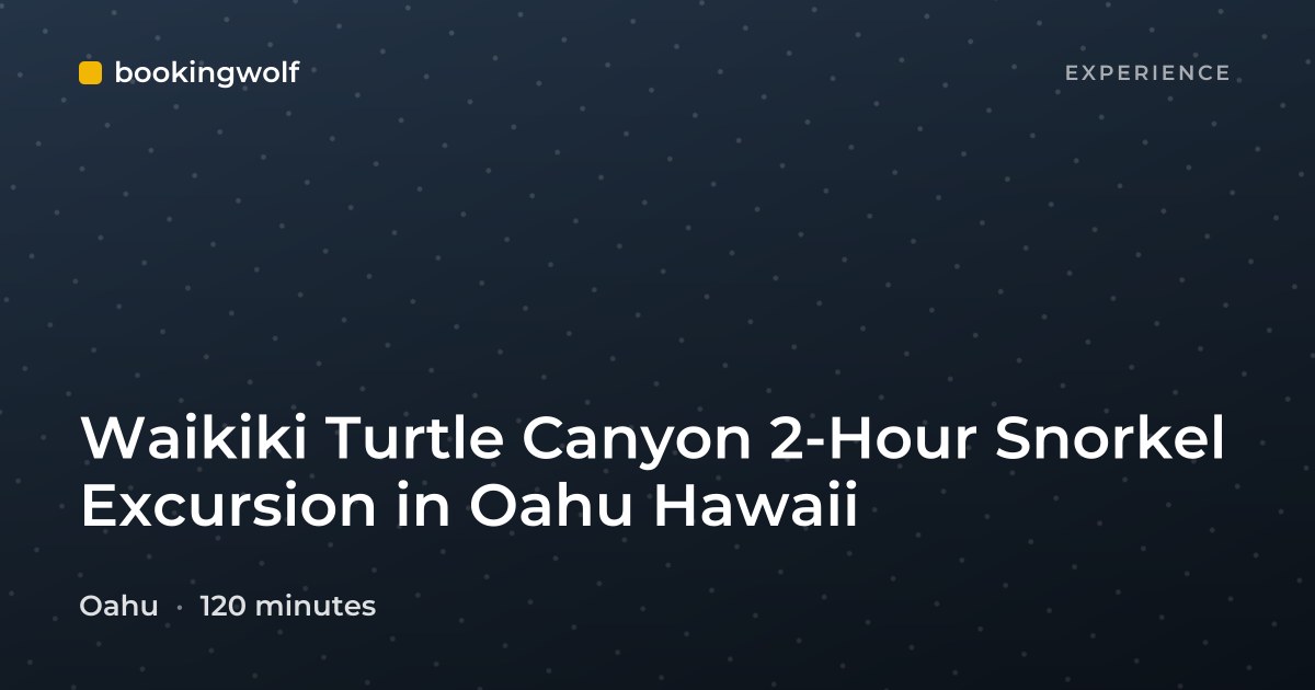 Waikiki Turtle Canyon 2-Hour Snorkel Excursion in Oahu Hawaii