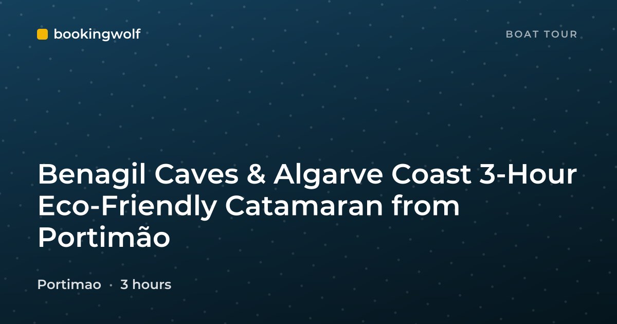 Benagil Caves & Algarve Coast 3-Hour Eco-Friendly Catamaran from Portimão