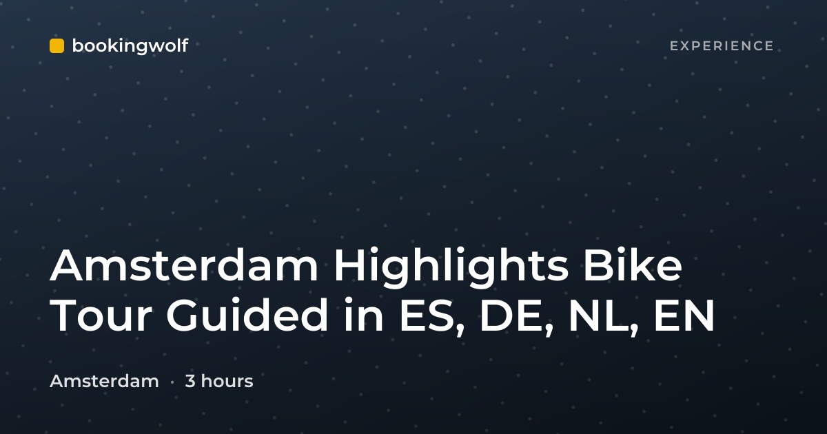 Amsterdam Highlights Bike Tour Guided in ES, DE, NL, EN