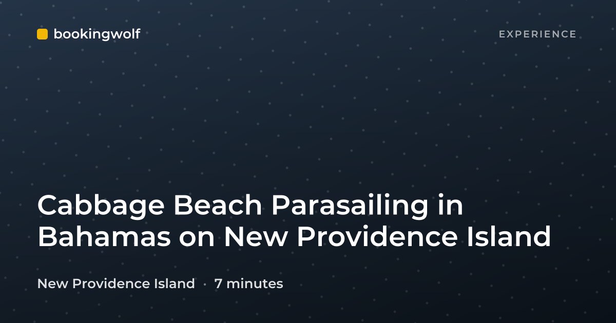 Cabbage Beach Parasailing in Bahamas on New Providence Island