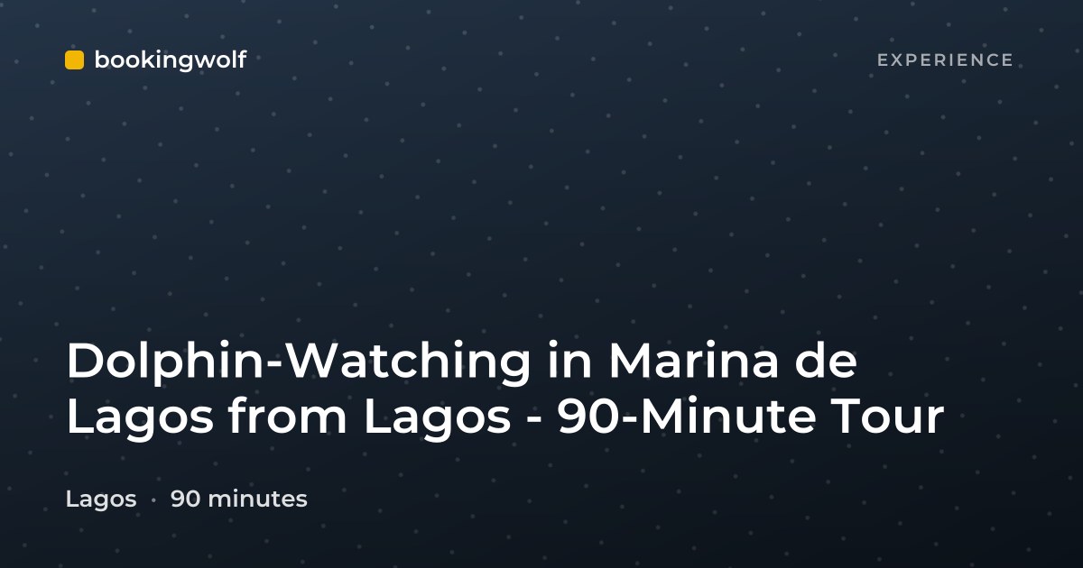 Dolphin-Watching in Marina de Lagos from Lagos - 90-Minute Tour