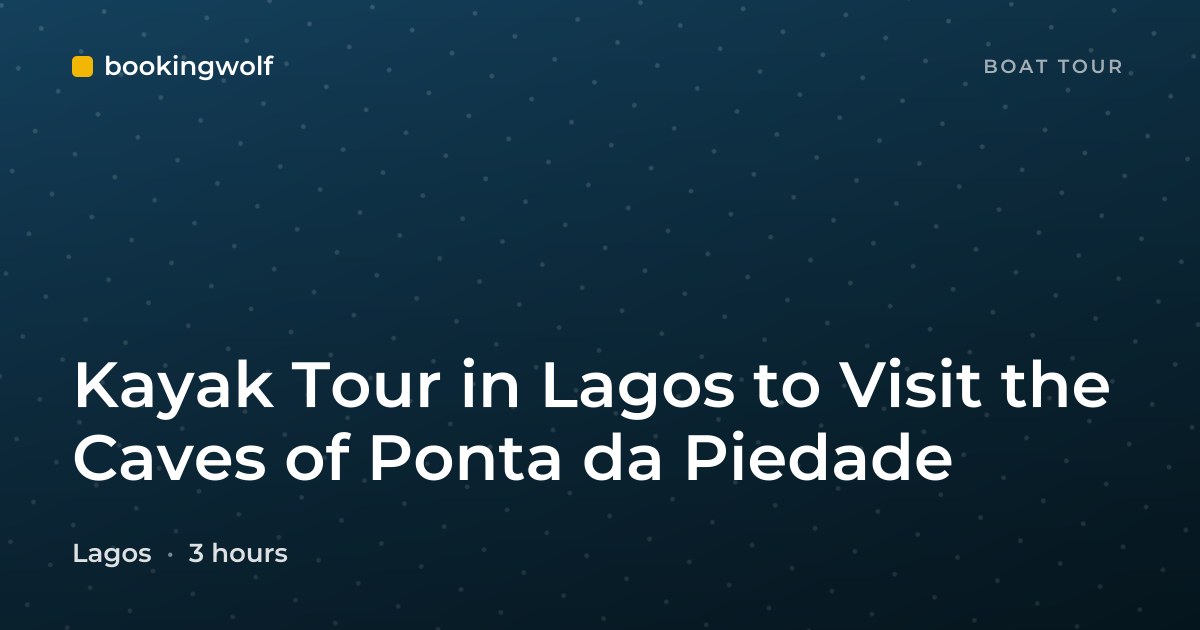 Kayak Tour in Lagos to Visit the Caves of Ponta da Piedade