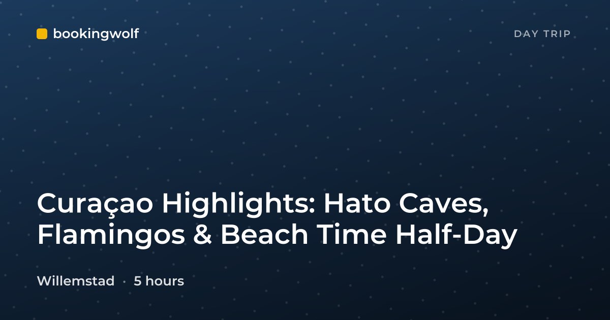 Curaçao Highlights: Hato Caves, Flamingos & Beach Time Half-Day