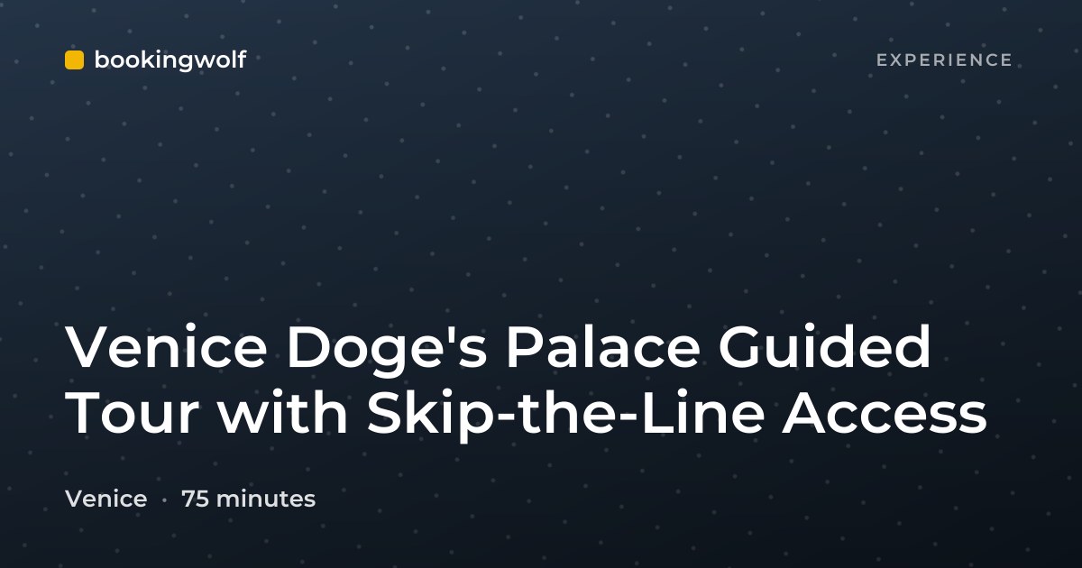 Venice Doge's Palace Guided Tour with Skip-the-Line Access