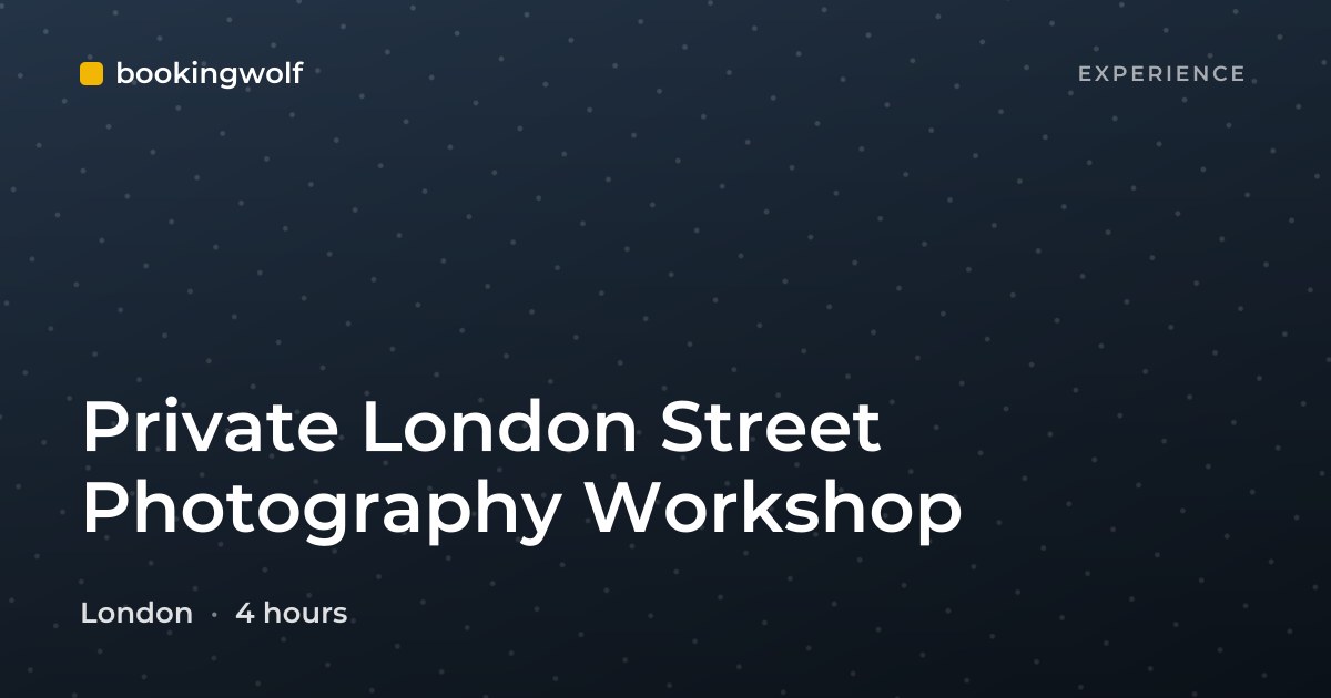 Private London Street Photography Workshop