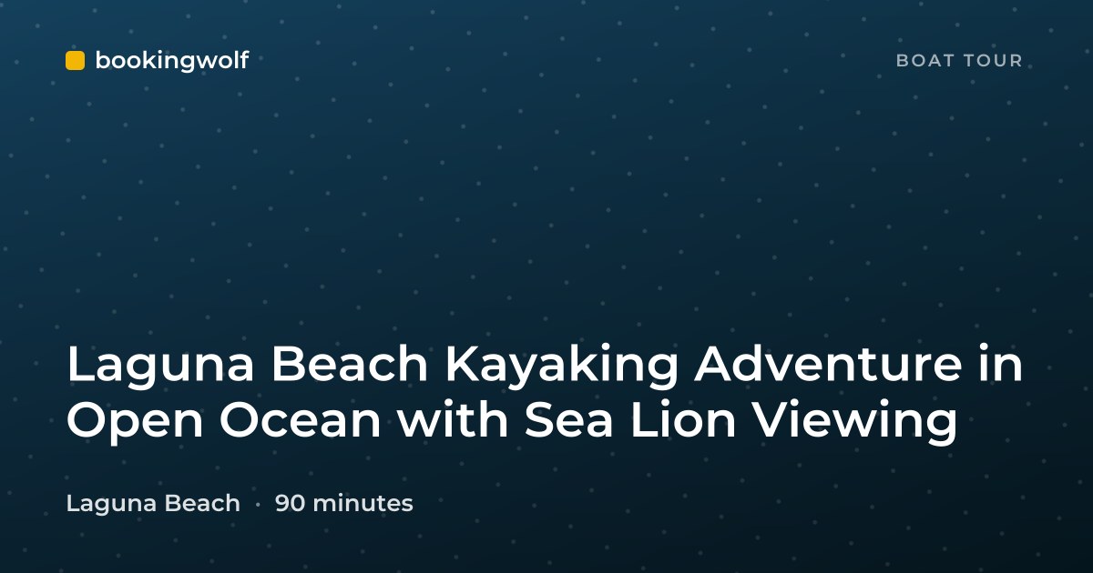 Laguna Beach Kayaking Adventure in Open Ocean with Sea Lion Viewing