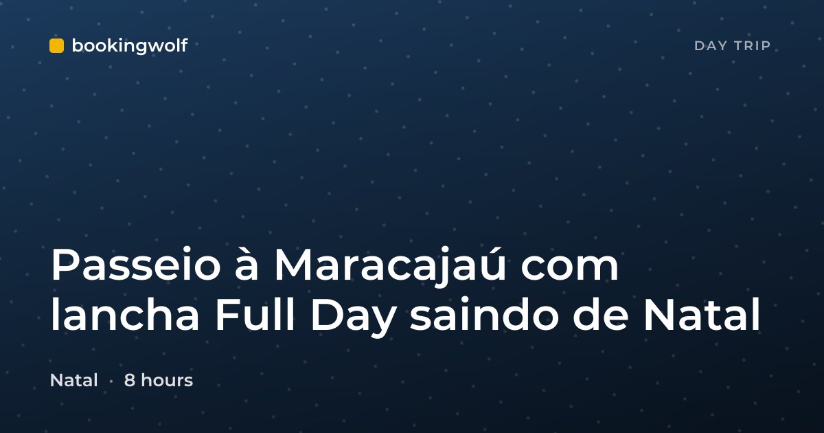 Passeio à Maracajaú com lancha Full Day saindo de Natal