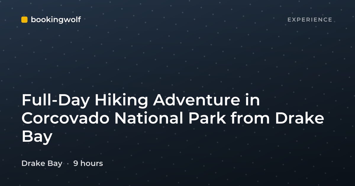 Full-Day Hiking Adventure in Corcovado National Park from Drake Bay