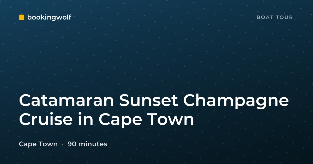 Catamaran Sunset Champagne Cruise in Cape Town
