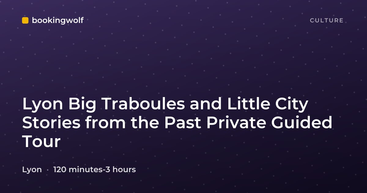 Lyon Big Traboules and Little City Stories from the Past Private Guided Tour