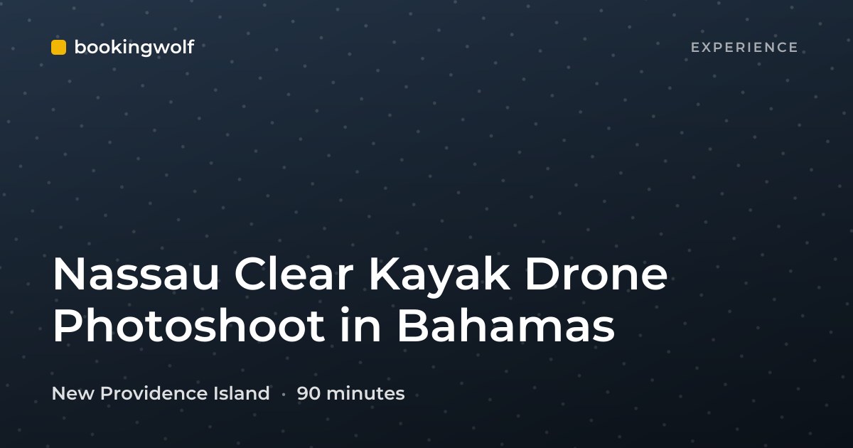 Nassau Clear Kayak Drone Photoshoot in Bahamas