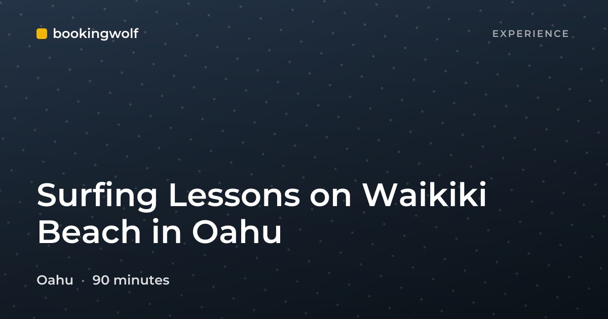 Surfing Lessons on Waikiki Beach in Oahu