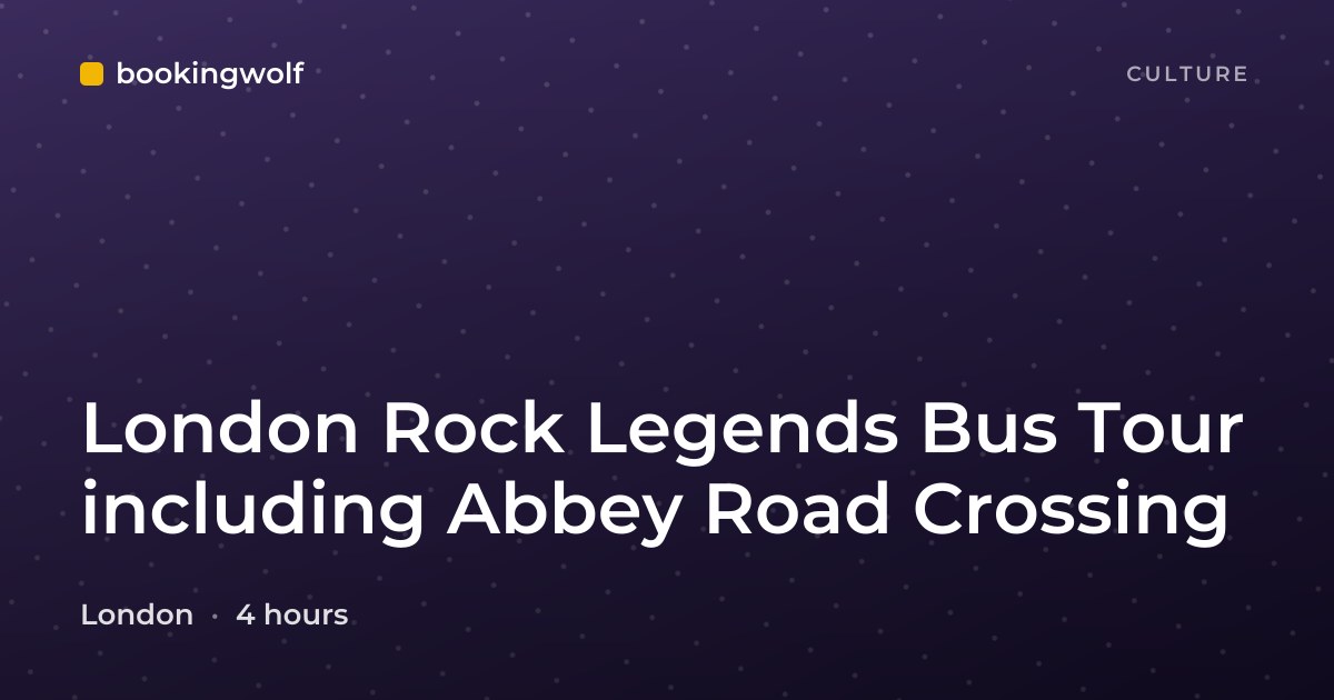 London Rock Legends Bus Tour including Abbey Road Crossing