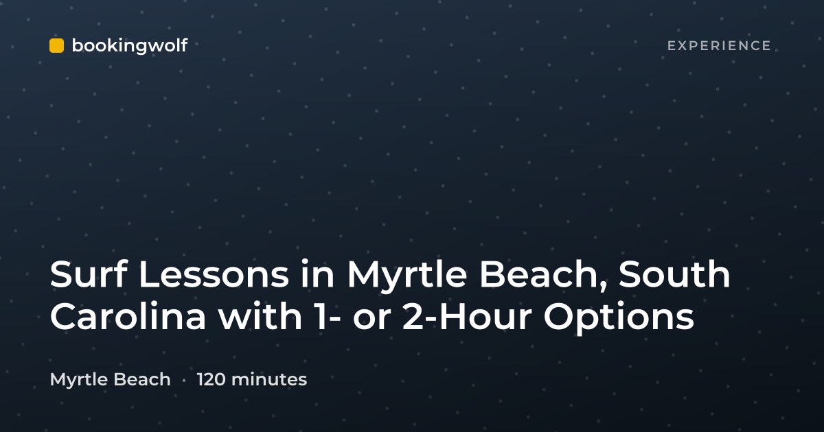 Surf Lessons in Myrtle Beach, South Carolina with 1- or 2-Hour Options