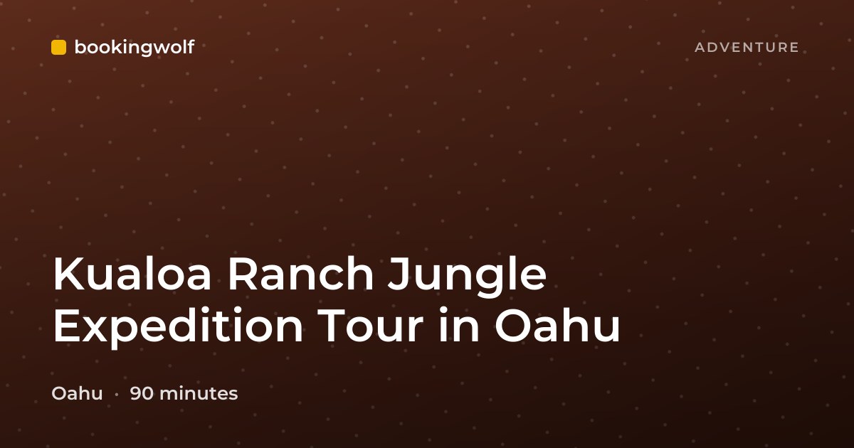 Kualoa Ranch Jungle Expedition Tour in Oahu
