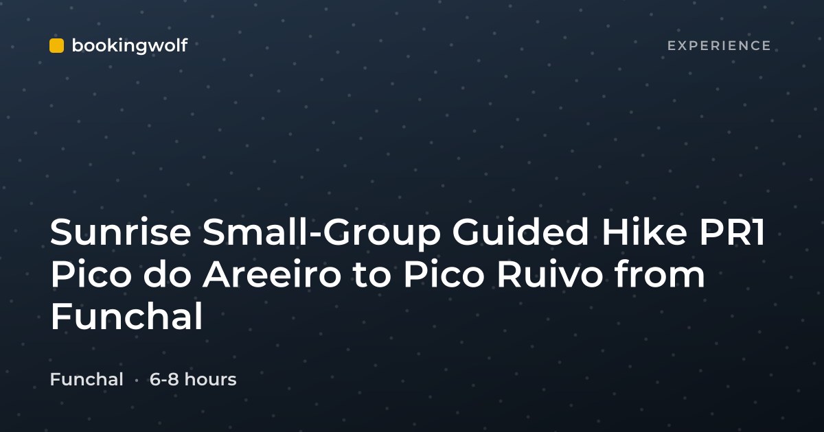 Sunrise Small-Group Guided Hike PR1 Pico do Areeiro to Pico Ruivo from Funchal