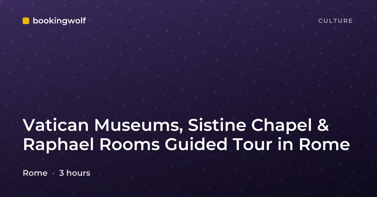 Vatican Museums, Sistine Chapel & Raphael Rooms Guided Tour in Rome