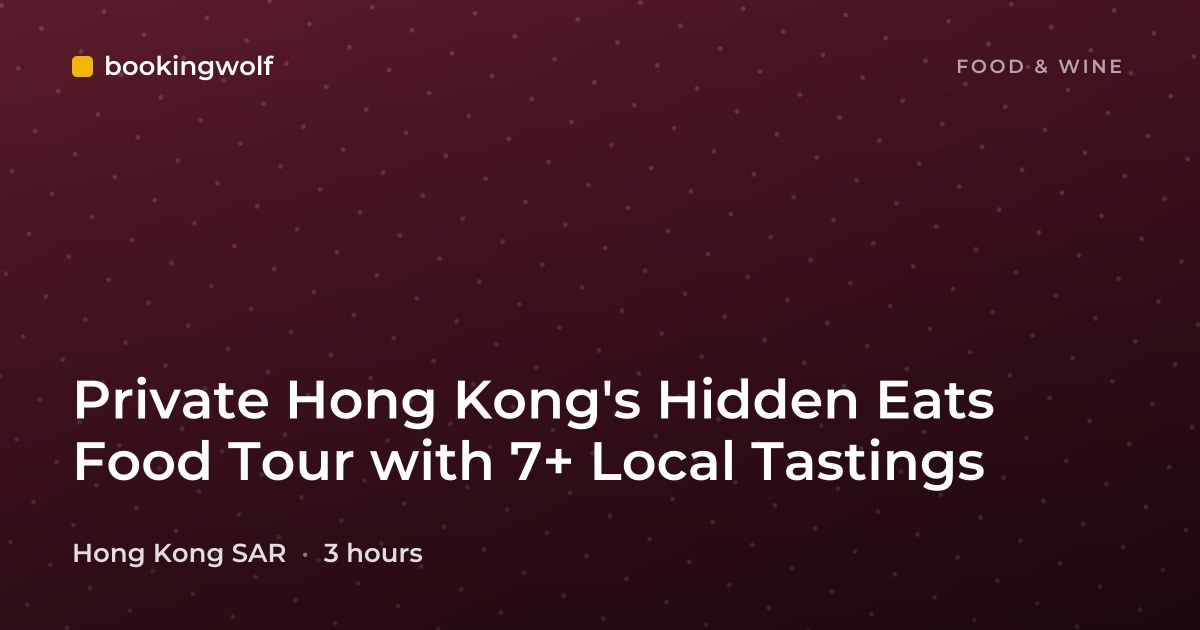 Private Hong Kong's Hidden Eats Food Tour with 7+ Local Tastings