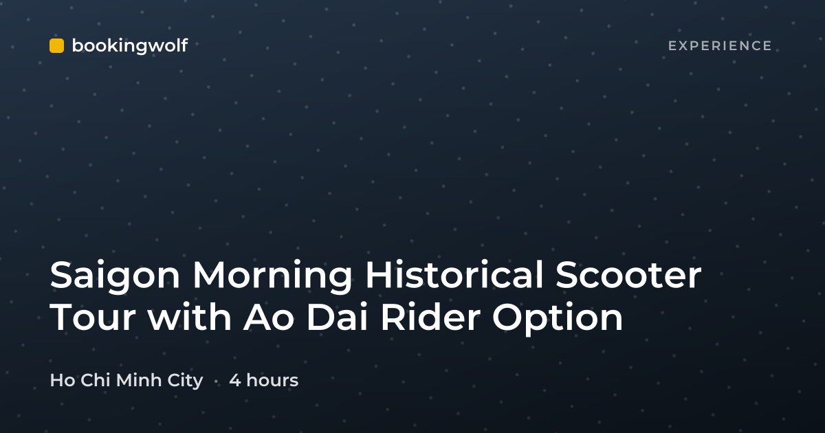 Saigon Morning Historical Scooter Tour with Ao Dai Rider Option
