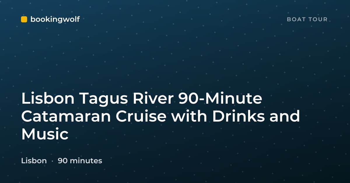 Lisbon Tagus River 90-Minute Catamaran Cruise with Drinks and Music
