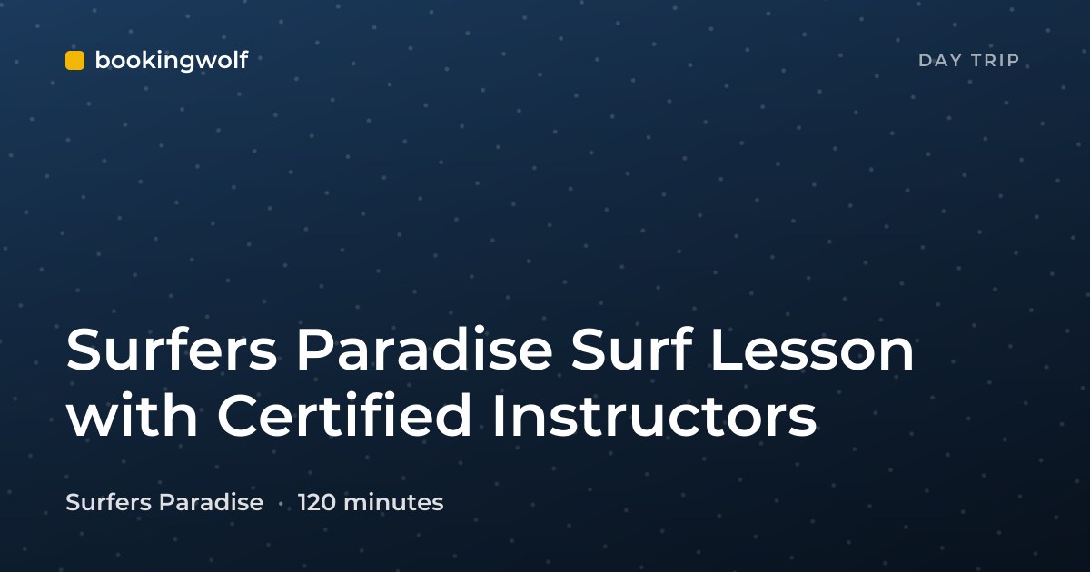 Surfers Paradise Surf Lesson with Certified Instructors