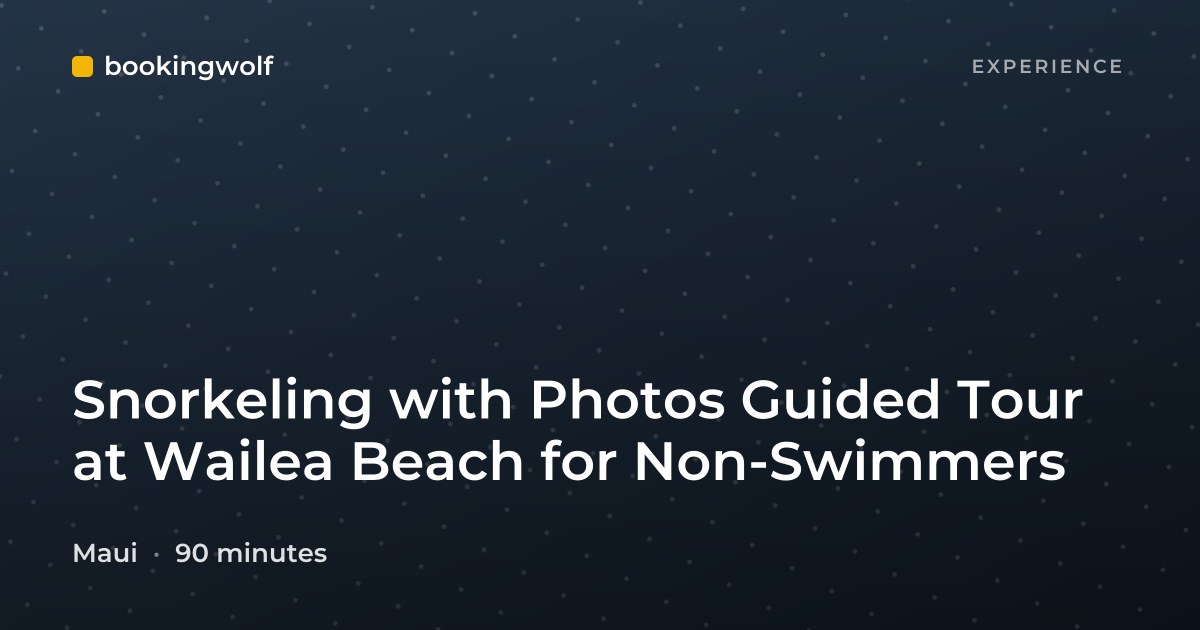 Snorkeling with Photos Guided Tour at Wailea Beach for Non-Swimmers