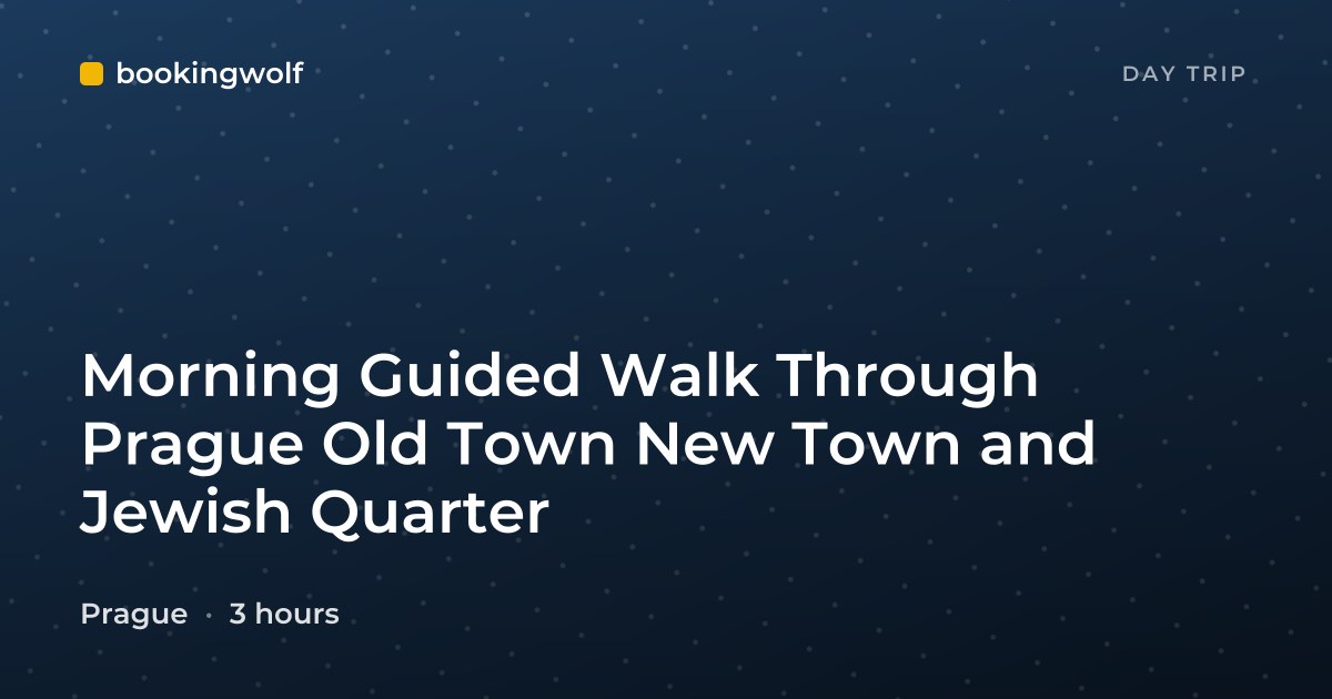 Morning Guided Walk Through Prague Old Town New Town and Jewish Quarter